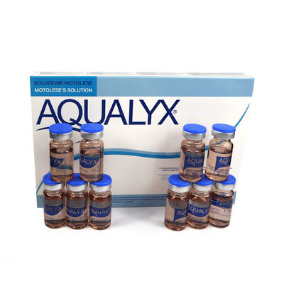 Aqualyx চর্বি দ্রবীভূত ইনজেকশন ক্যাবলিন ইনজেকশনযোগ্য লিপোলাইসিস পিপিসি সমাধান হ্রাস ওজন 8ml x 10 বোতল AQUALYX