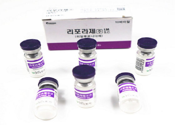 গভীর wrinkl লিপোরেজ হাইয়ালুরোনাইডাজ ফিলার দ্রাবক 5ml X 10 vials