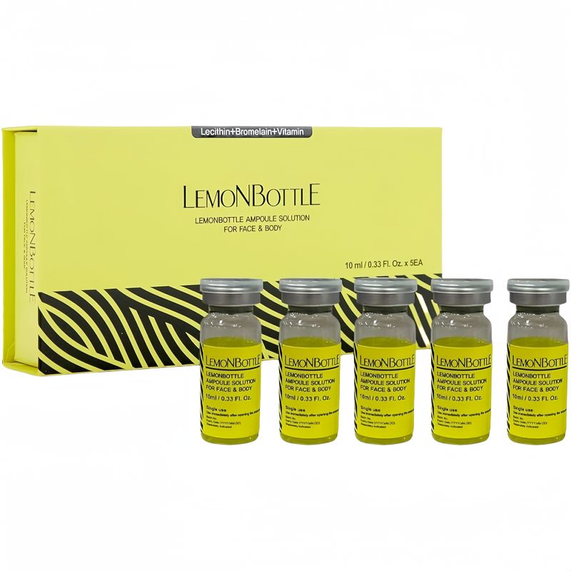 ফ্যাট সলিউশন লেবু বোতল 10ml*5 ফ্যাট জন্য দ্রবীভূত সেলুলাইট স্টোরেজ করা ফ্যাট গলে