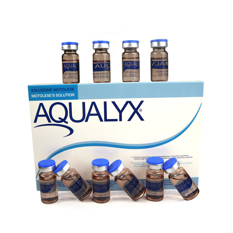 Aqualyx চর্বি দ্রবীভূত ইনজেকশন ক্যাবলিন ইনজেকশনযোগ্য লিপোলাইসিস পিপিসি সমাধান হ্রাস ওজন 8ml x 10 বোতল AQUALYX