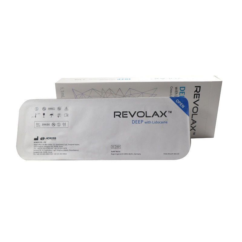 24mg/ml হাইয়ালুরোনিক এসিড ডার্মাল ফিলার Revolax গভীর সূক্ষ্ম Sub-Q 1 X 1.1ml